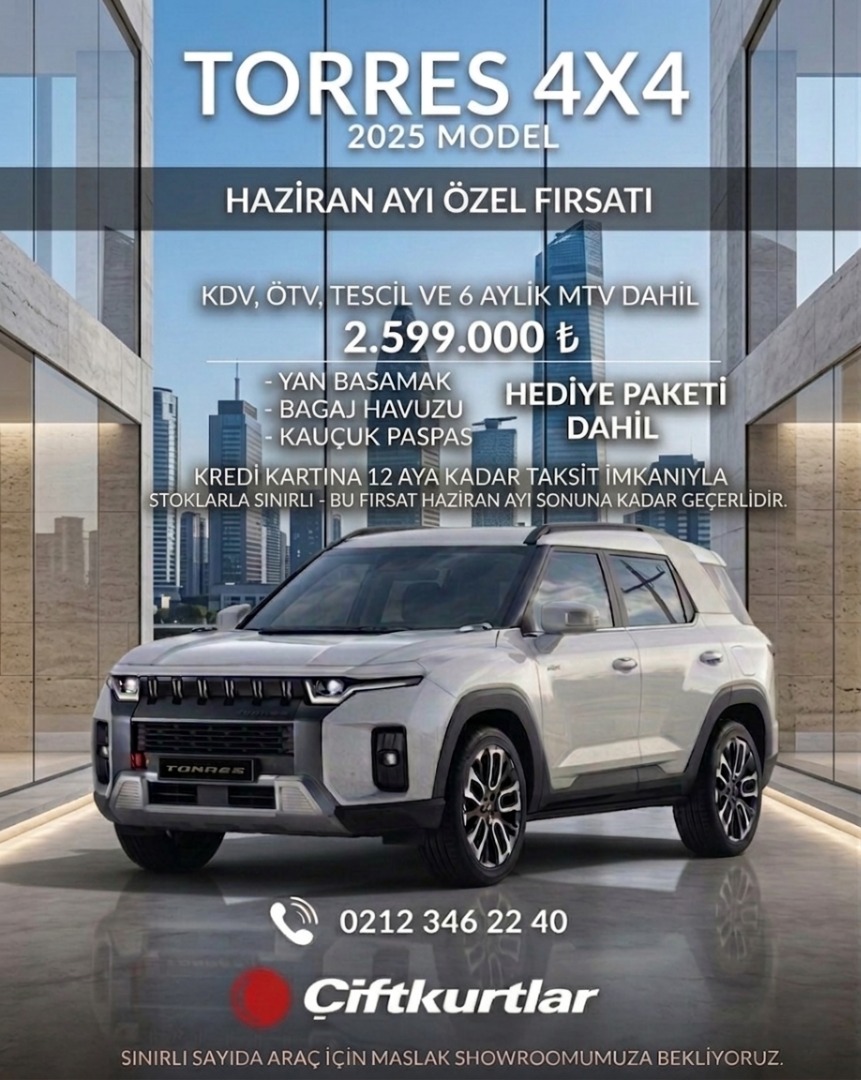 çiftkurtlar kgm torres satış servis kampanya