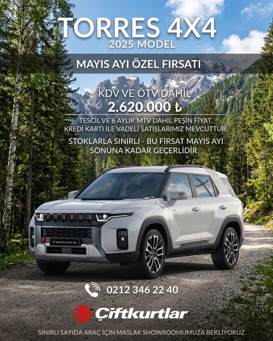 çiftkurtlar kgm torres satış servis kampanya